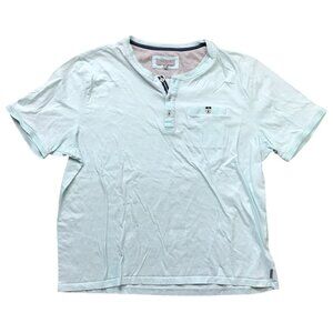 Ted Baker London Men's Sirma Slim Fit Henley Tee Size 7‎ US 3XL 100% Cotton Knit